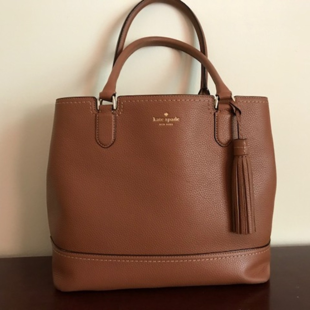 KATE SPADE MCCALL STREET JENNER, WARM COGNAC